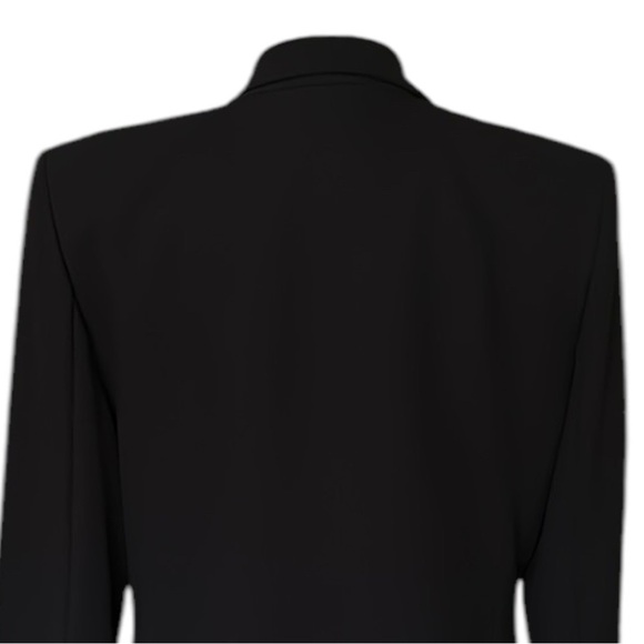 CRISCIONE NY Vintage 80s Double Breasted Black Blazer Glam Silver Rhinestone M - Picture 8 of 17